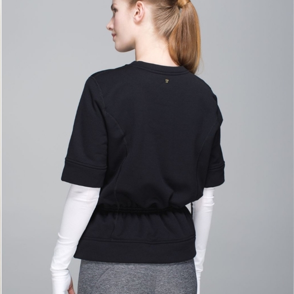 Lululemon black peblum top sweater - Picture 9 of 12